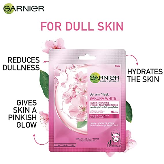 Garnier Sakura White Pinkish Glow Tissue Mask 